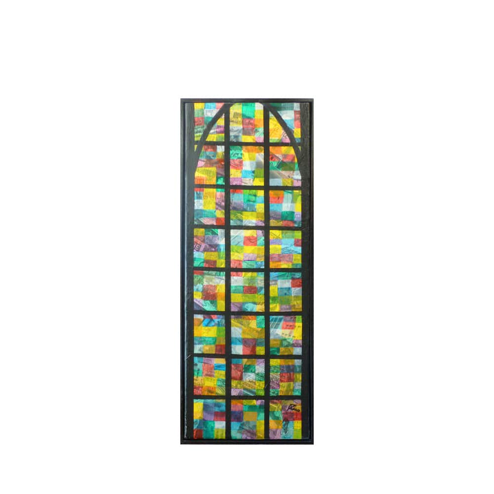 Blick aus dem Domfenster – Acryl auf Leinwand - Collage - Köln – Dom - Kirchen
